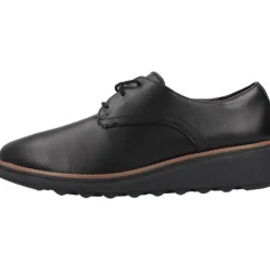 Snøresko<Clarks Stilfulde Lædersnøresko Sort