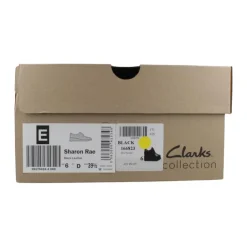 Snøresko<Clarks Stilfulde Lædersnøresko Sort