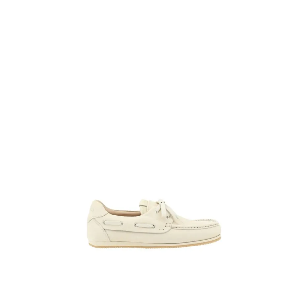Sejlersko<Jacquemus Stilfulde Loafers med Snørelukning Beige