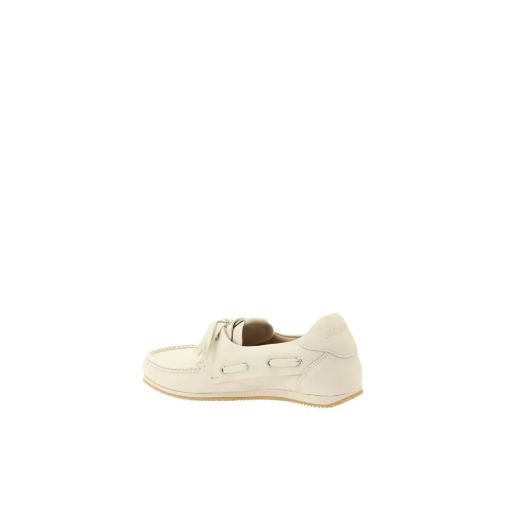 Sejlersko<Jacquemus Stilfulde Loafers med Snørelukning Beige