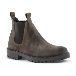 Chelsea Boots^19v69 Italia Stilfulde Ruskind Chelsea-støvler med Gummisål Grå