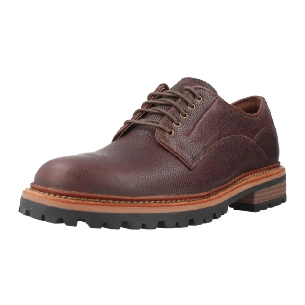 Business Sko<Clarks Stilfulde Snøresko til Mænd Rød