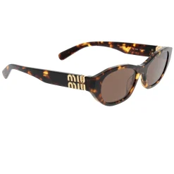 Solbriller|Solbriller<Miu Miu Stilfulde solbriller til modebevidste looks Brun