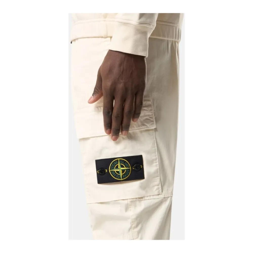 Bukser<Stone Island STONE TROUSERS E26 Hvid