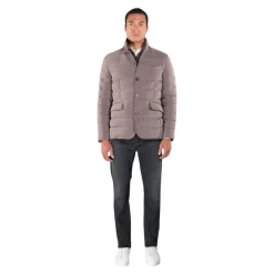 Jakker^Moorer Straight Feather-Padded Boudin-Quilted Jakke Brun