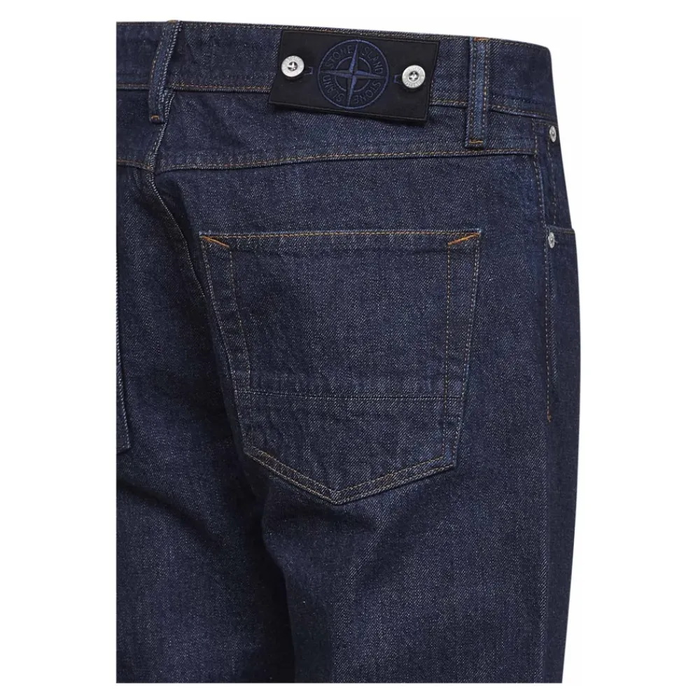 Jeans<Stone Island Straight Fit Jeans Blå