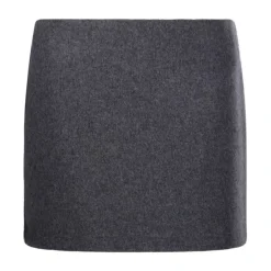 Nederdele<Sportmax Straight Hem Wool Skirt Grå