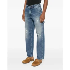 Jeans^Evisu Straight Jeans Blå