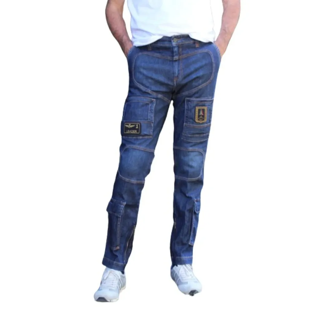 Jeans^Aeronautica Militare Straight Jeans Blå