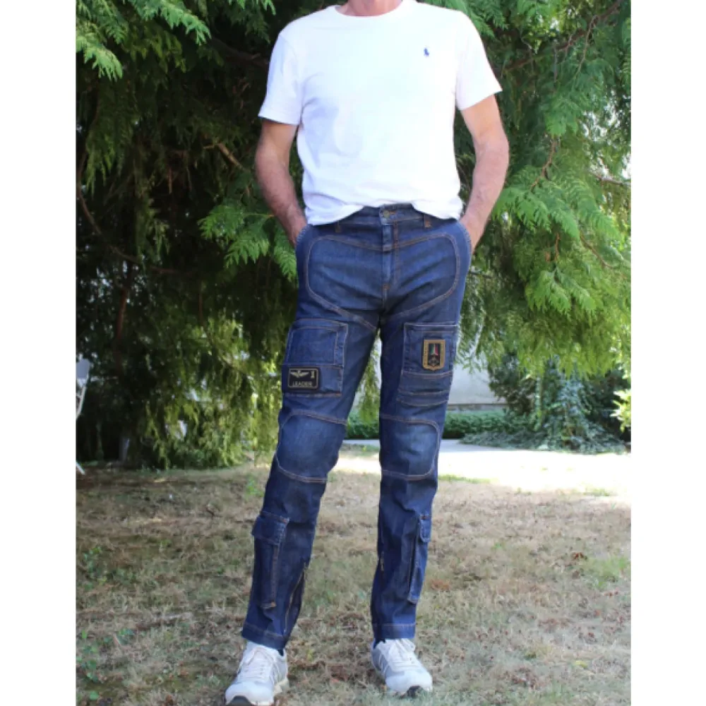 Jeans^Aeronautica Militare Straight Jeans Blå