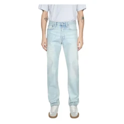 Jeans<Acne Studios Straight Leg Garment Dyed Denim Jeans Blå