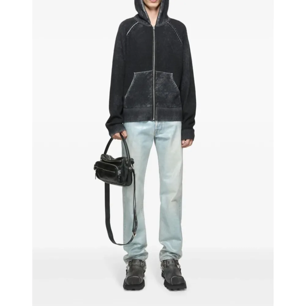 Jeans<Acne Studios Straight Leg Garment Dyed Denim Jeans Blå