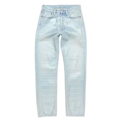 Jeans<Acne Studios Straight Leg Garment Dyed Denim Jeans Blå