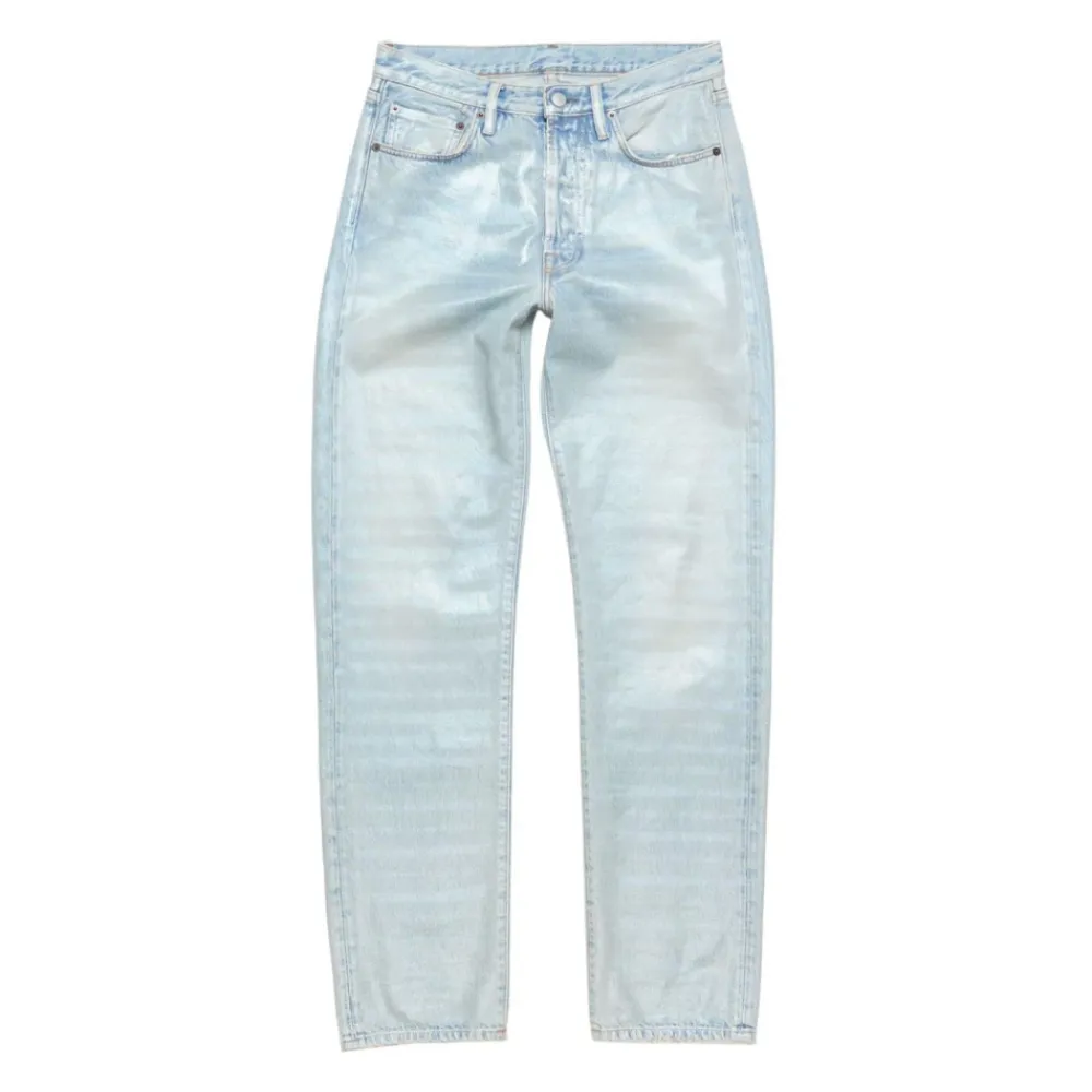Jeans<Acne Studios Straight Leg Garment Dyed Denim Jeans Blå