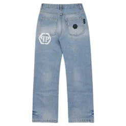 Underdele<Philipp Plein Straight Leg Jeans Blå
