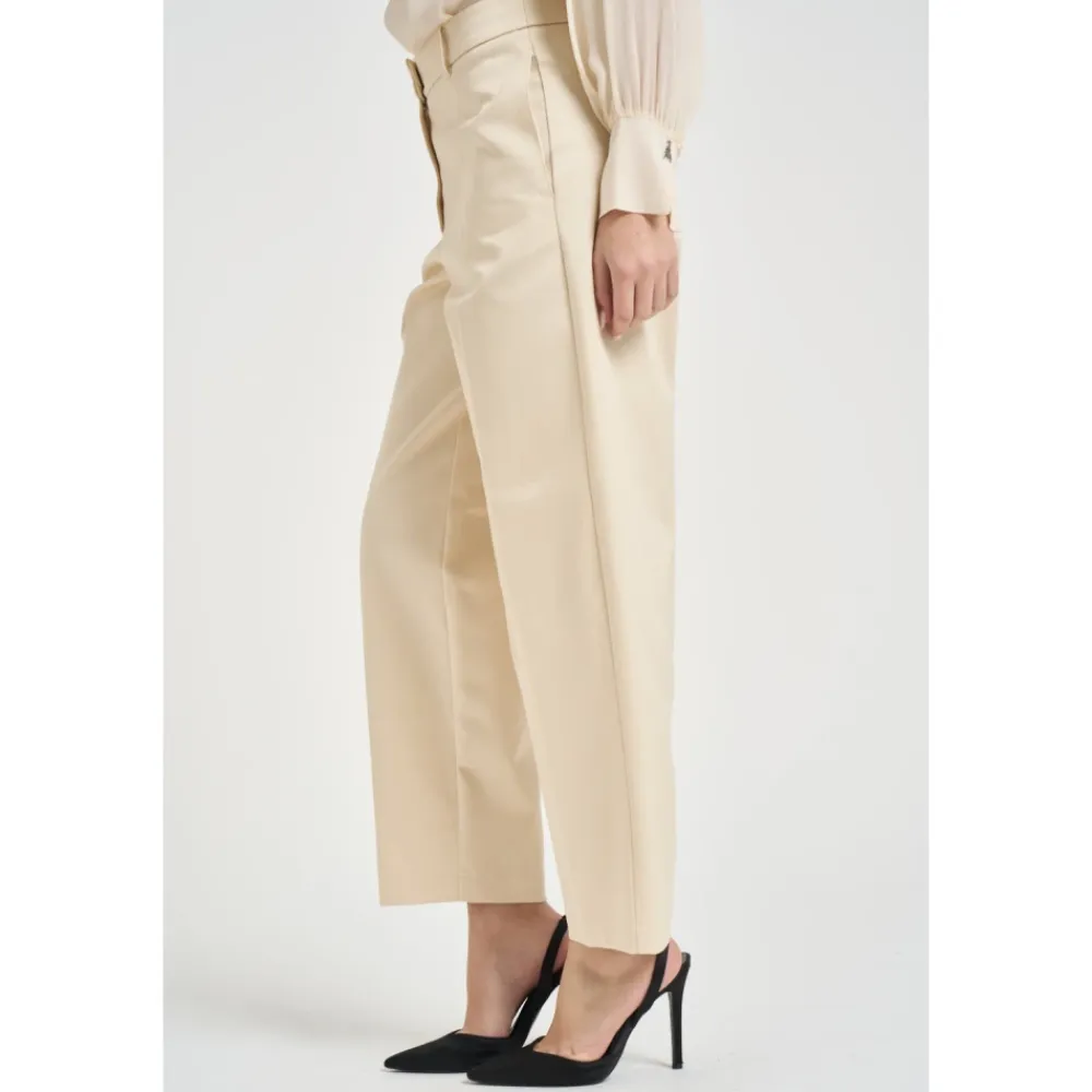 Bukser<Patrizia Pepe Straight Trousers Beige