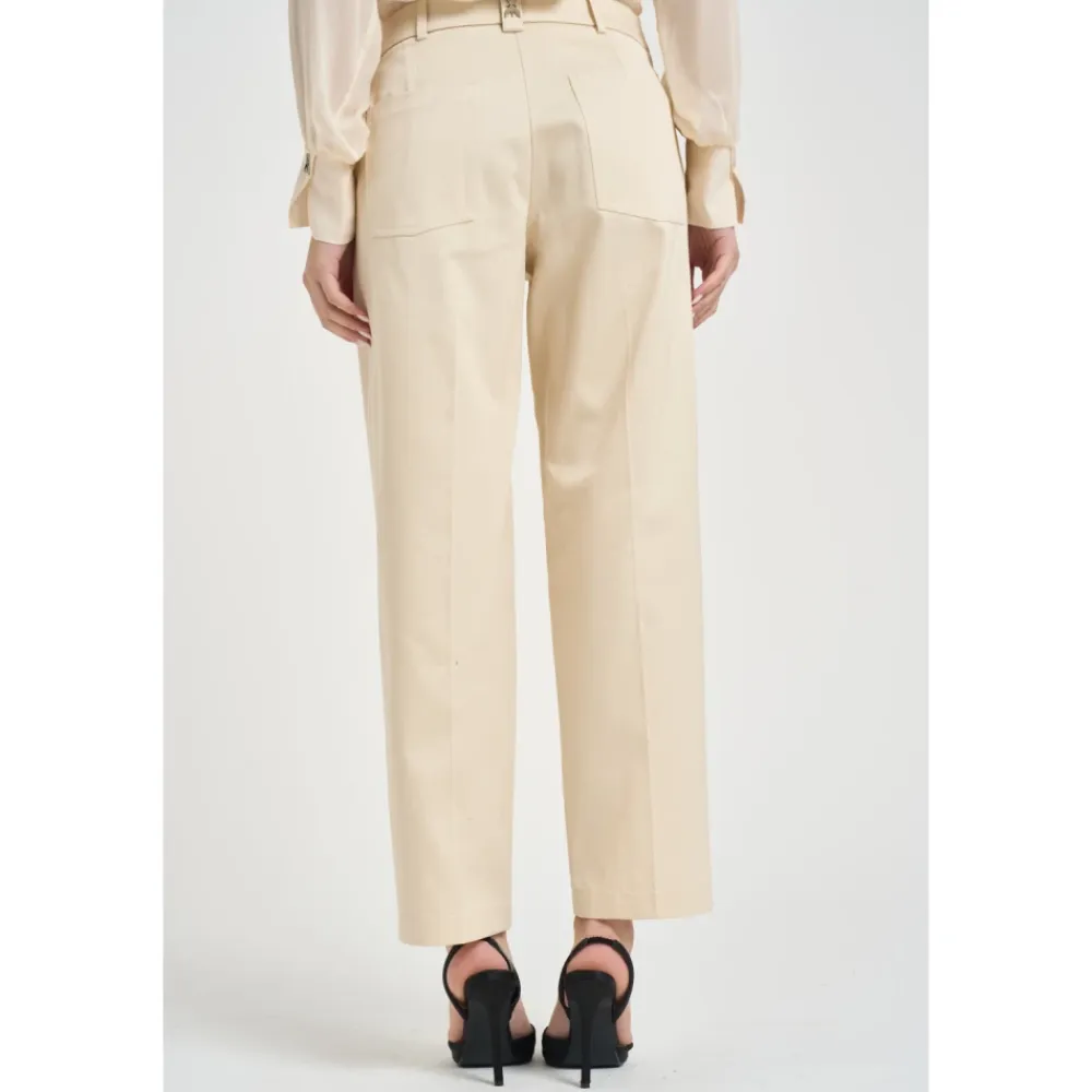 Bukser<Patrizia Pepe Straight Trousers Beige