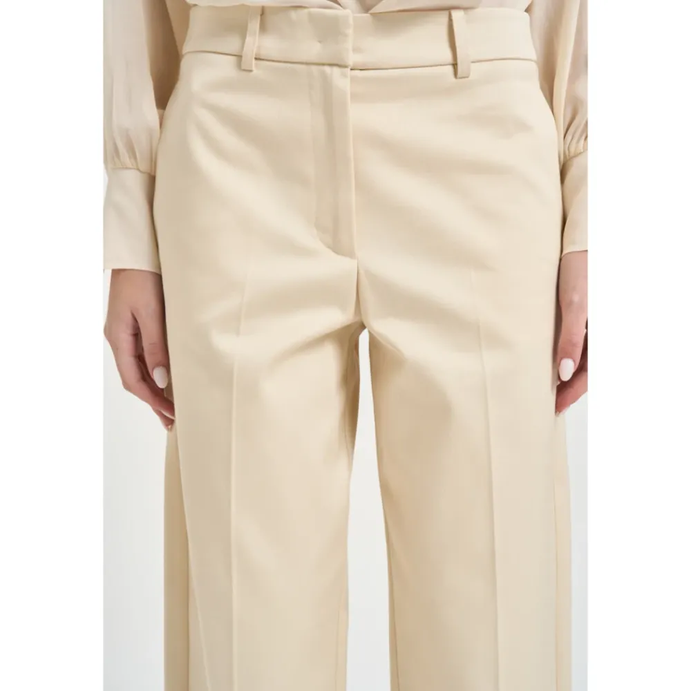 Bukser<Patrizia Pepe Straight Trousers Beige