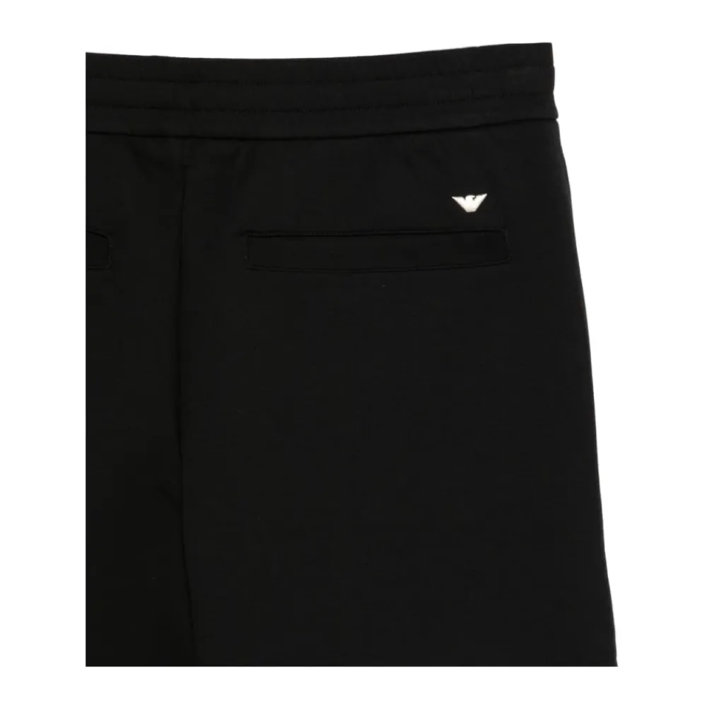 Træningsbukser & Tights<Emporio Armani Stretch double jersey Bermuda shorts Sort