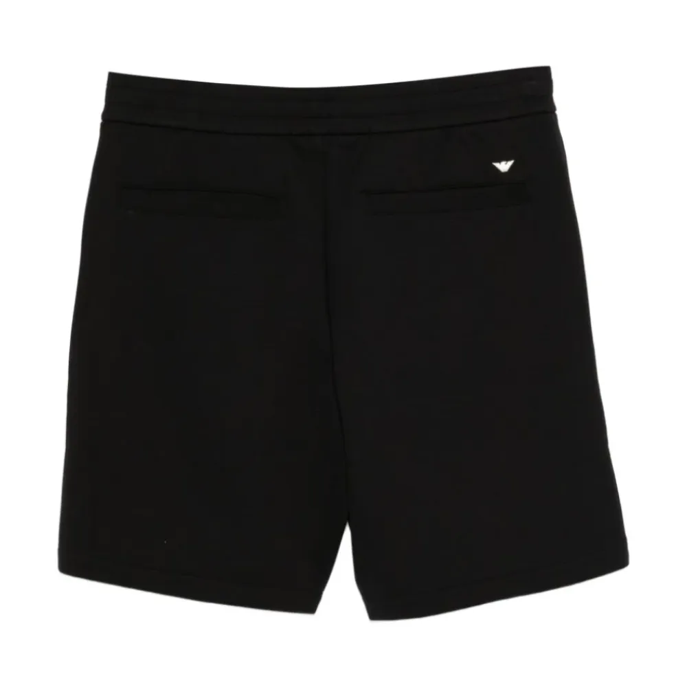 Træningsbukser & Tights<Emporio Armani Stretch double jersey Bermuda shorts Sort