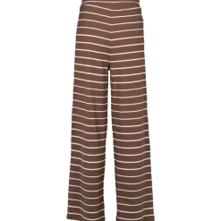 Bukser^Basic Apparel Stribede afslappede bukser i Brun