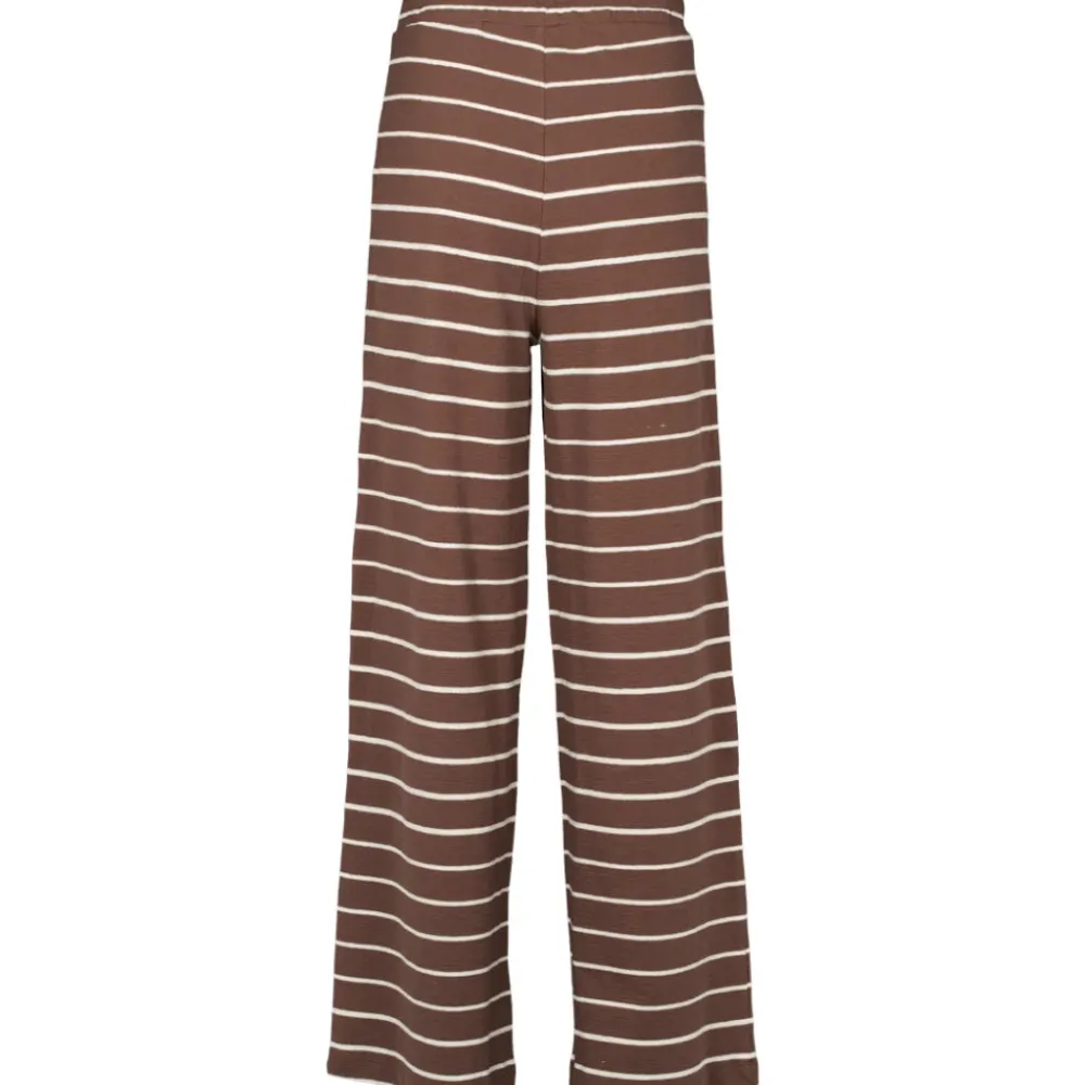 Bukser^Basic Apparel Stribede afslappede bukser i Brun