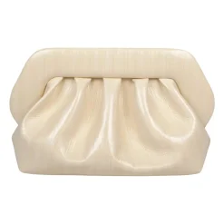 Clutch^THEMOIRè Stribet effekt Håndtaske i imiteret læder Beige