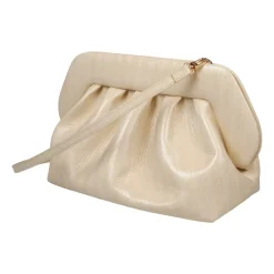 Clutch^THEMOIRè Stribet effekt Håndtaske i imiteret læder Beige
