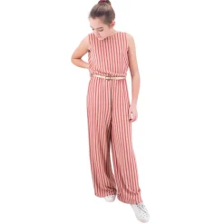 Jumpsuits^Liu Jo Stribet Lurex Jumpsuit Rød