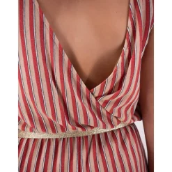Jumpsuits^Liu Jo Stribet Lurex Jumpsuit Rød
