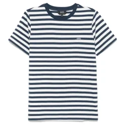 T-Shirts^A.P.C. Stribet Navy T-shirt Multifarvet