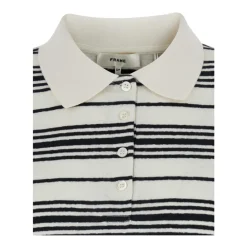 Striktrøjer & Sweatere^Frame Stribet Poloskjorte Hvid