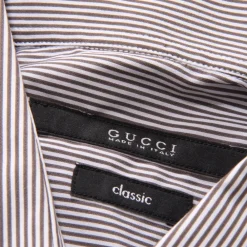 Skjorter^Gucci Stribet Skjorte Brun