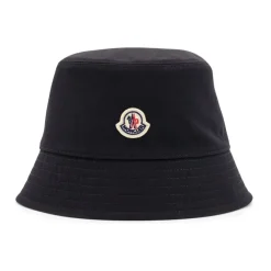 Huer & Kasketter^Moncler Strikket Bucket Hat med Logo Patch Sort