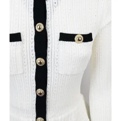 Striktrøjer & Sweatere<Self Portrait Strikket cardigan Hvid