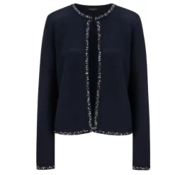 Striktrøjer & Sweatere<Fabiana Filippi Strikket Cardigan med Paillletter Blå