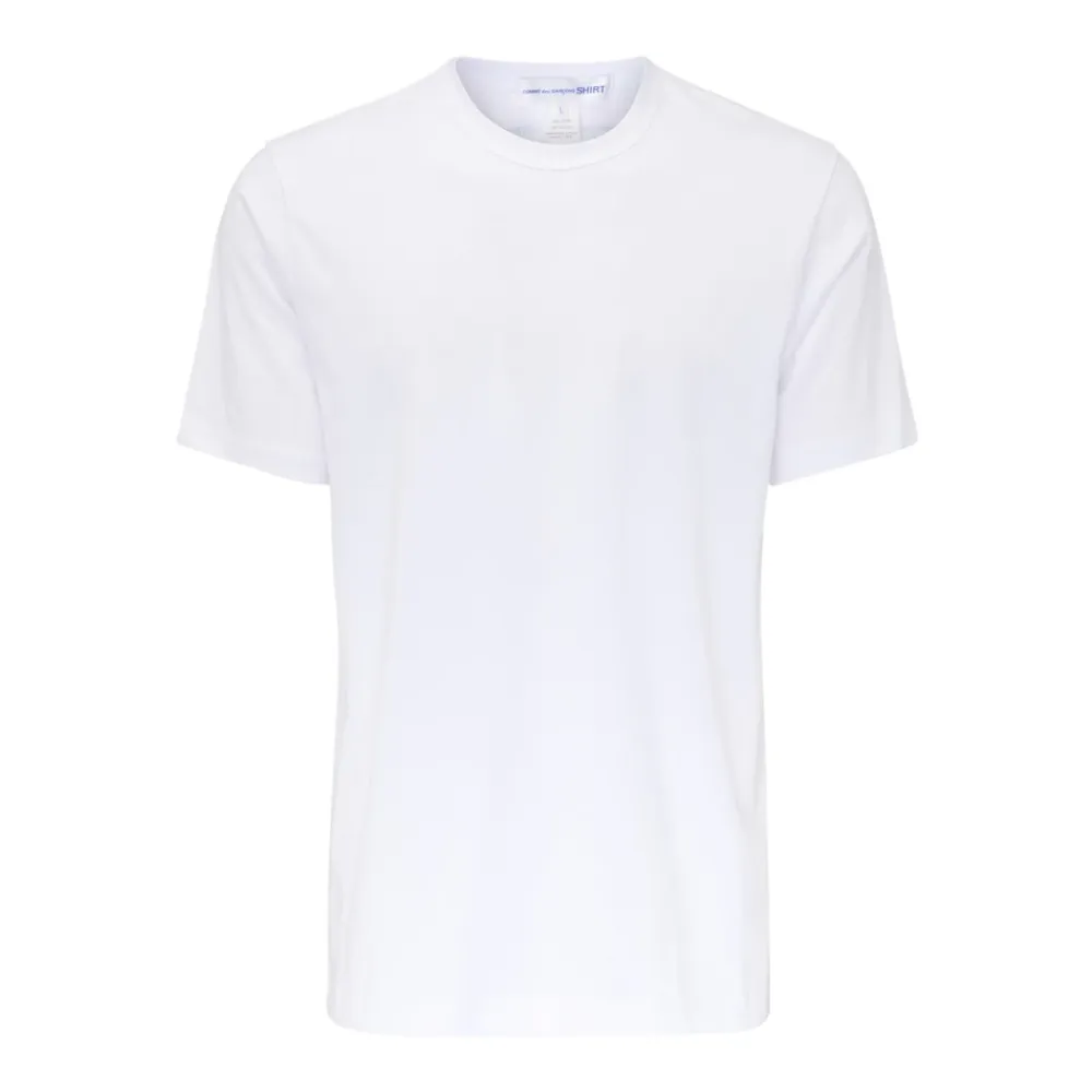 T-Shirts<Comme des Garçons Strikket herre T-shirt i Hvid