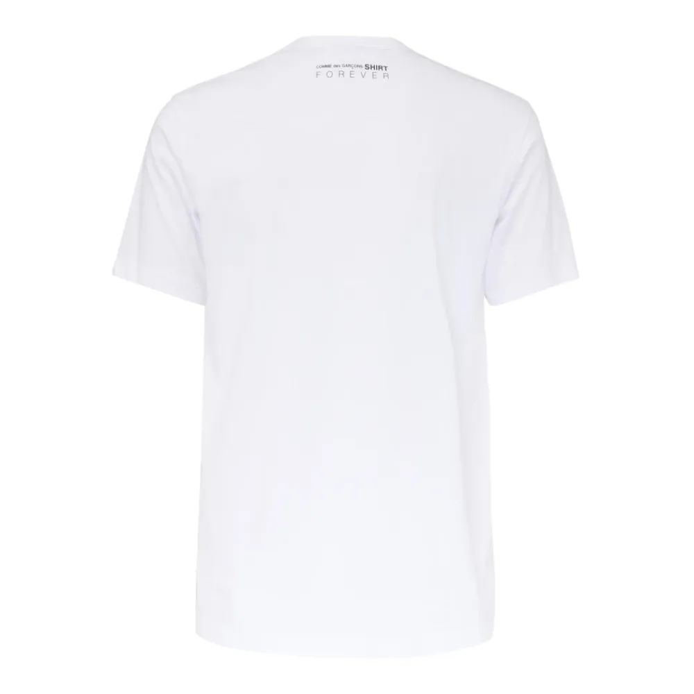 T-Shirts<Comme des Garçons Strikket herre T-shirt i Hvid