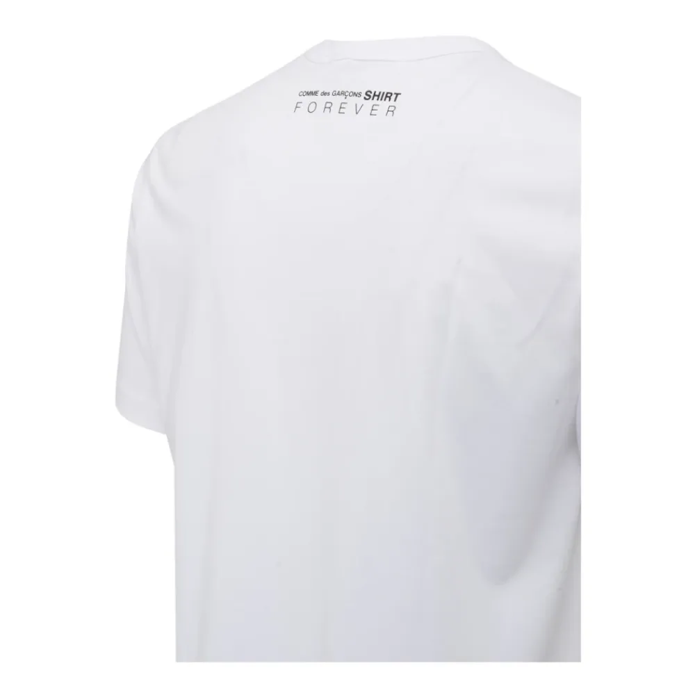 T-Shirts<Comme des Garçons Strikket herre T-shirt i Hvid