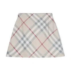 Kjoler & Nederdele<Burberry Strikket Skørt med Tern Multifarvet