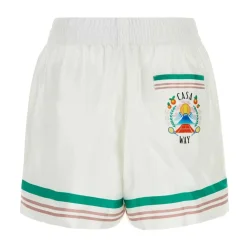 Træningsbukser & Tights<Casablanca Striped Trim Track Shorts Hvid