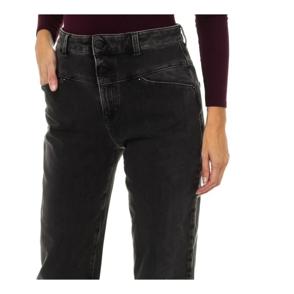 Jeans^Armani Jeans Stræk denim jeans med logo detalje Sort