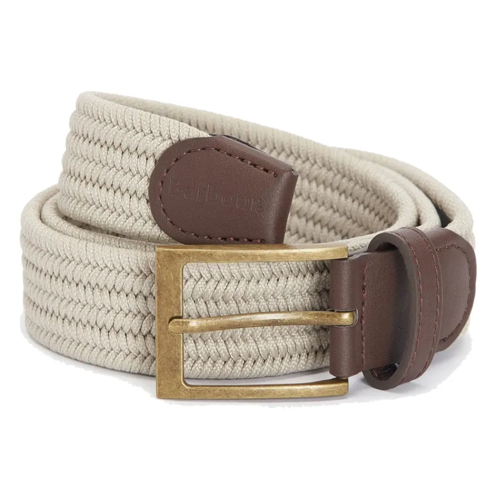 Bælter & Seler^Barbour Stræk Nevis Bælte med Imiteret Læder Beige