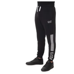Bukser<Emporio Armani EA7 Strækbare overalls bukser med striber Sort