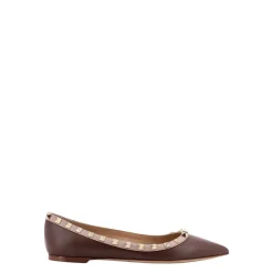 Ballerina Sko^Valentino Garavani Studded Ballerina Flade Sko Brun