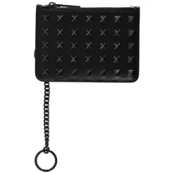 Punge & Kortholder^Valentino Garavani Studded Leather Card Holder Sort