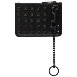 Punge & Kortholder^Valentino Garavani Studded Leather Card Holder Sort