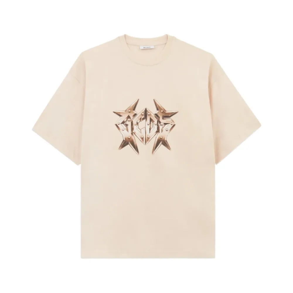 T-Shirts<GCDS Studded Logo T-shirt Beige