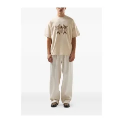 T-Shirts<GCDS Studded Logo T-shirt Beige