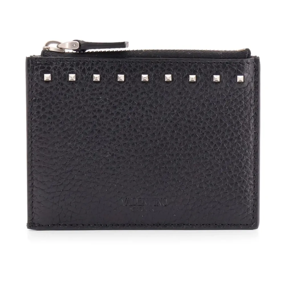 Punge & Kortholder^Valentino Garavani Studded Zip Cardholder Sort